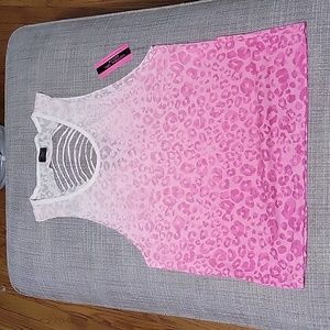 Pink leopard workout tank